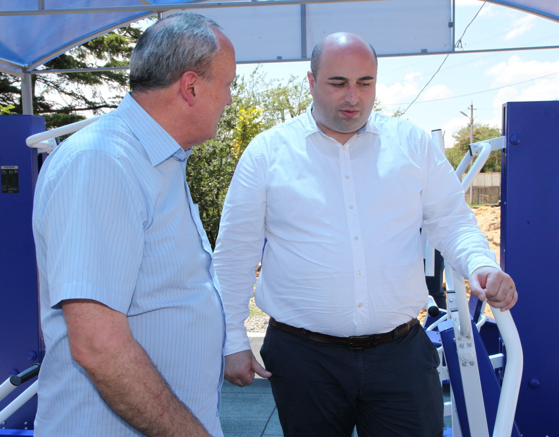 Installation of exercise equipment has been started in Kutaisi