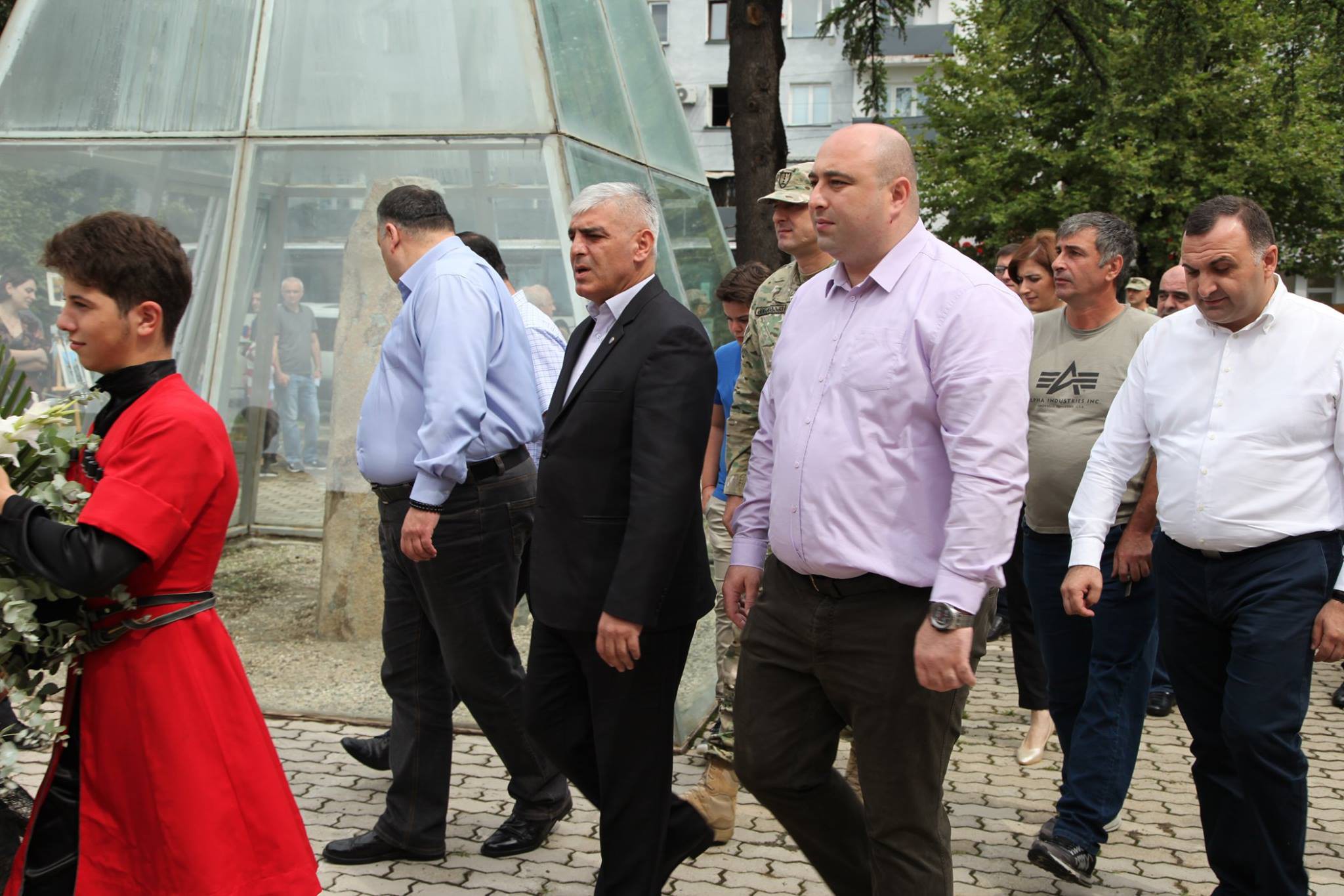 The memorial to the victims of the August war was honored in Kutaisi