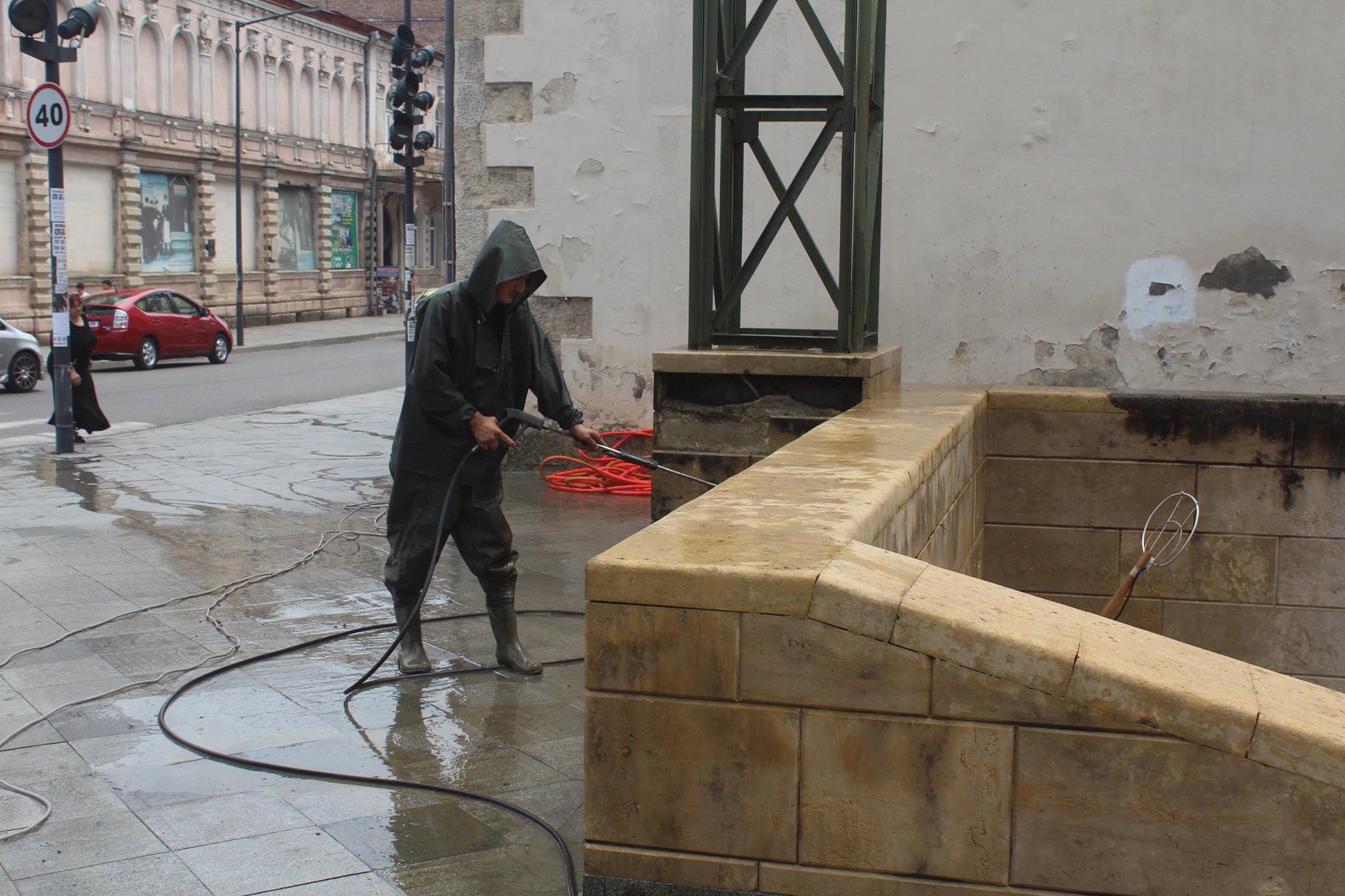 Underground passage at N 1 public school was cleaned in Kutaisi