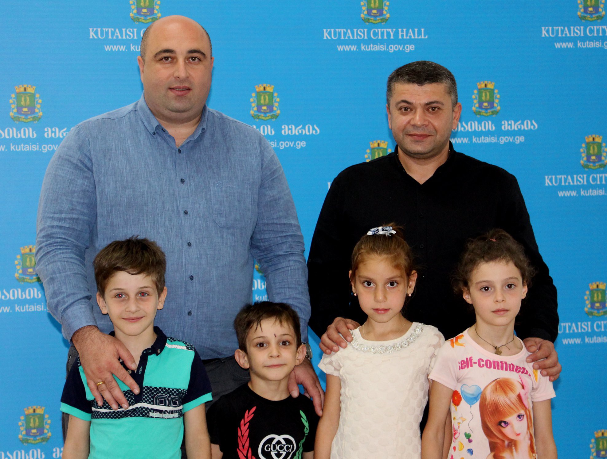 The mayor - Giorgi Chighvaria and Vice Mayor Davit Eremeishvili congratulated schoolchildren on the beginning of the new school year