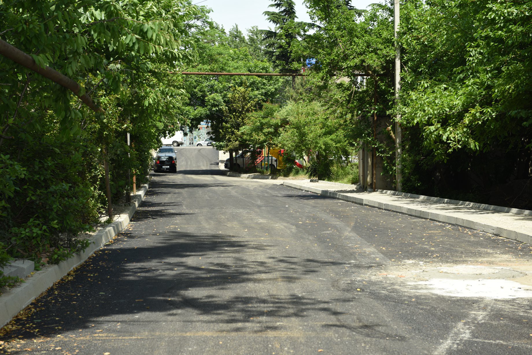 The first lane of Nikea is being rehabilitated in Kutaisi