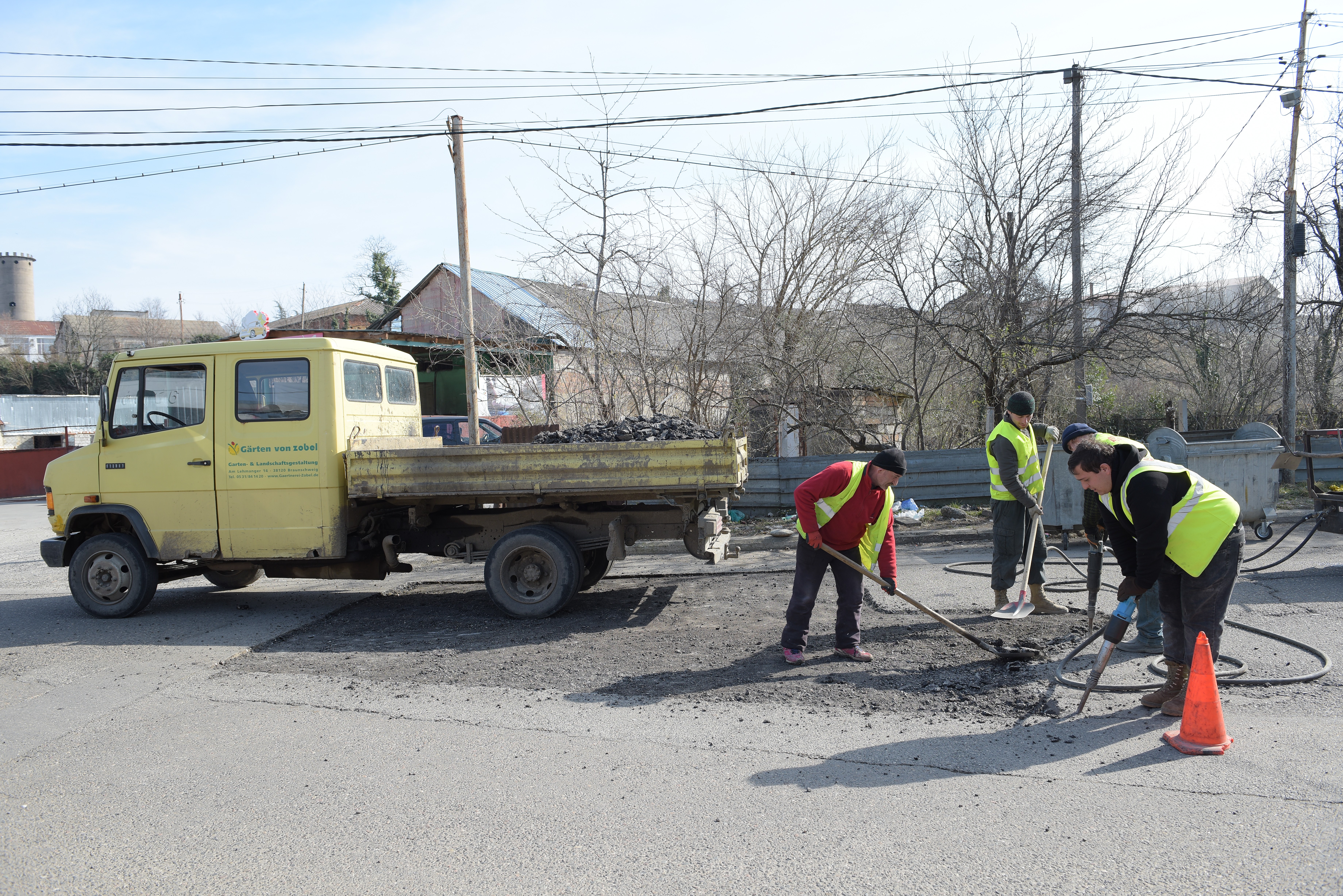 Road pit repairs have begun