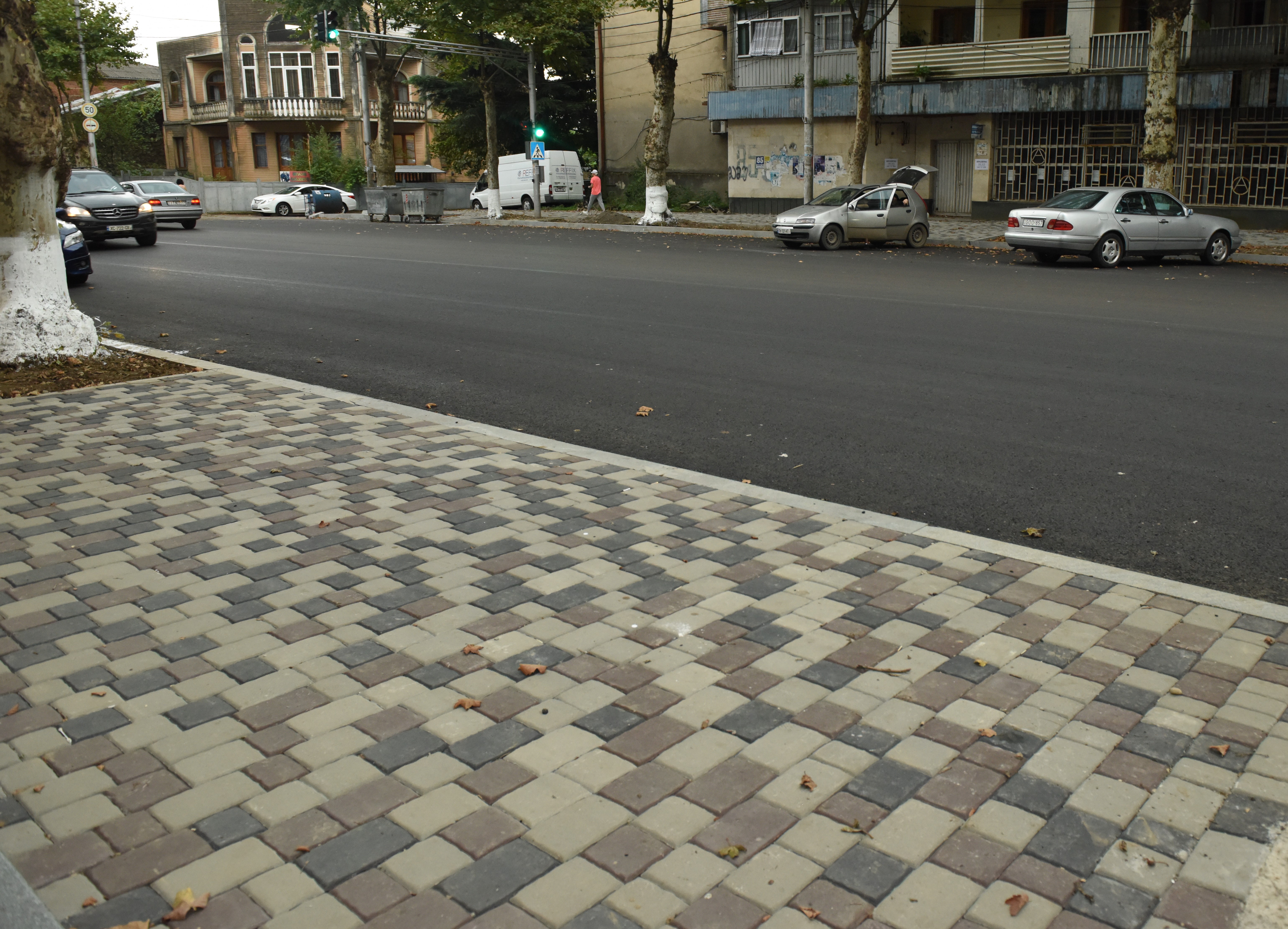 Rehabilitation of the road on Rustaveli Avenue is coming to an end